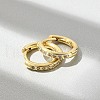 Brass Micro Pave Clear Cubic Zirconia Hoop Earrings EJEW-D311-145G-1
