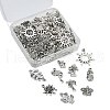 100Pcs 10 Styles Tibetan Style Alloy Pendants TIBEP-CJ0001-95-3