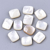 Natural White Shell Mother of Pearl Shell Cabochons X-SHEL-R047-15-1