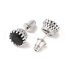 Rack Plating Brass Pave Single Cubic Zirconia Stud Earrings EJEW-I304-02P-03-2