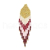 Seed Beads Beaded Charms PALLOY-MZ00221-1