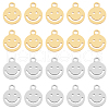 DICOSMETIC 20Pcs 2 Colors 304 Stainless Steel Pendants FIND-DC0004-97-1
