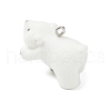 Flocky Opaque Resin Pendants RESI-G105-06C-2