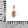Brass Micro Pave Cubic Zirconia Pendants KK-E795-17KCG-3