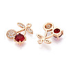 Brass Micro Pave Cubic Zirconia Pendants KK-T074-71KCG-02-2