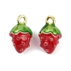 Brass Enamel Charms KK-L231-21G-01-1