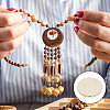 DELORIGIN 150Pcs Wooden Beads WOOD-DR0001-02B-6