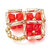 Seed Beads Beaded Charms PALLOY-MZ00334-5