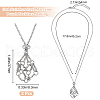 Beebeecraft 2Pcs 304 Stainless Steel Macrame Pouch Necklace Making for Gemstone Nuggets NJEW-BBC0001-27A-2