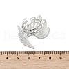304 Stainless Steel Irregular Cuff Rings RJEW-D306-09P-2