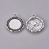 Alloy Pendant Cabochon Settings PALLOY-A18941-AS-FF-1