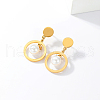 Elegant Stainless Steel Classic Pearl Stud Earrings for Women JQ6897-1