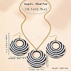Bohemian Style Zebra Pattern Round Acrylic Pendant Necklace & Dangle Earring Sets FS-WG10A75-01-4