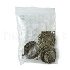 DIY Blank Round Glass & Tibetan Style Alloy Pendant Making Kits DIY-FS0006-10-6