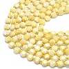 Natural Yellow Jade Beads Strands G-C116-A08-02-3