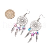 5Pairs 5 Colors Alloy & Synthetic Turquoise Chandelier Earrings EJEW-JE06339-02-3