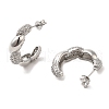 Brass Micro Pave Clear Cubic Zirconia Stud Earrings for Women EJEW-A040-10P-2