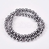 Electroplate Non-magnetic Synthetic Hematite Beads Strands G-J169A-8mm-02-2