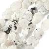 Raw Rough Natural Rainbow Moonstone Beads Strands G-M453-D03-2