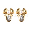 304 Stainless Steel Micro Pave Clear Cubic Zirconia Stud Earrings EJEW-I318-03G-01-1