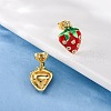 Brass Micro Pave Cubic Zirconia Stud Earrings EJEW-D322-05G-01-3