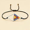 Rhombus Loom Pattern MIYUKI Seed Beads Bracelets for Women BJEW-C011-36R-1