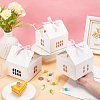 House Shape Paper Jewelry Storage Gift Box CON-WH0088-68-3