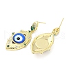 Rack Plating Brass Micro Pave Clear Cubic Zirconia Stud Earrings for Women EJEW-M260-23G-01-2