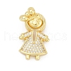 Brass Micro Pave Cubic Zirconia Pendants KK-D317-104G-1