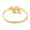 Round Balls Brass Bangles for Women BJEW-Z061-12G-3