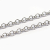 Non-Tarnish 3.28 Feet 304 Stainless Steel Rolo Chains X-CHS-L001-28-4mm-1