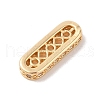 Rectangle Brass Micro Pave Clear Cubic Zirconia Pendants KK-B100-053B-G-2