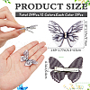 CRASPIRE 24Pcs 2Bags Cloth Butterfly Alligator Hair Clip FIND-CP0002-49A-2