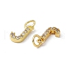 Real 18K Gold Plated Brass Micro Pave Clear Cubic Zirconia Charms KK-E068-VB452-J-3