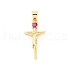 Brass Micro Pave Cubic Zirconia Pendants KK-S510-07G-1