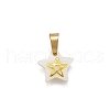 3Pcs 3 Styles Natural Freshwater Shell Geometric Charms PALLOY-JF03514-02-2