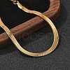 304 Stainless Steel Herringbone Chains Bracelet for Men Women BJEW-D450-01G-02-5