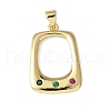 Brass Micro Pave Cubic Zirconia Pendants KK-A252-14A-G-1