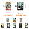 HOBBIESAY 8Pcs 8 Styles Fashion Tarot Card Enamel Pin JEWB-HY0001-01-2