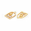 Rack Plating Brass Micro Pave Clear Cubic Zirconia Pendants KK-S360-153A-2