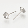 304 Stainless Steel Stud Earring Findings STAS-T020-4x12-2