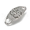 304 Stainless Steel Crystal Rhinestone Connector Charms STAS-M119-06C-AS-2