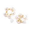 Flower Natural Pearl Stud Earrings for Women EJEW-E303-14G-1