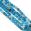 Natural Stripe Agate Beads Strands G-G581-4mm-05-2