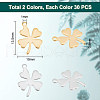 Unicraftale 60Pcs 2 Colors 201 & 304 Stainless Steel Pendants STAS-UN0051-72-4