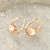 Rack Plating Brass Clear Cubic Zirconia Hoop Earrings EJEW-M090-01G-03-2