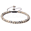 Adjustable Women's Dalmatian Jasper Beaded Bracelet CN3407-20-1
