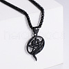 Vintage Stainless Steel Snake Wrapped Pentagram Pendant Punk Necklaces ZI6457-2-1