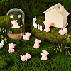 AHADERMAKER 24Pcs 8 Styles Resin Pig Figurines Ornaments DJEW-GA0001-55-4