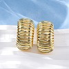 Brass Stripe C-Shaped Stud Earrings EJEW-R025-35G-3